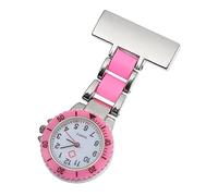 LIFKOME Quartz Pocket Watch for Nurses and Students with Strong Chain and Accurate Timing, Pink Alloy and Glass Material, for Working Environments Where Wrist Watches are Not Allowed