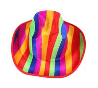 LIFKOME Rainbow Cowboy Hat Unique Design for Pride Parade Cosplay and Party Accessory Eye-catching Rainbow Hat for Performance and Photo Props