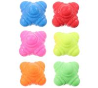 LIFKOME Reaction Training Ball 5.5cm 6pcs Hexagonal Tpr for Football Women