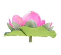 LIFKOME Realistic Floating Lotus Flower Decoration Half Open Pink Artificial Water Lily for Aquarium Fish Tank Garden Reusable Lightweight