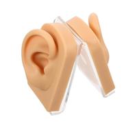 LIFKOME Realistic Silicone Ear Model for Piercing Practice and Display Handheld Artificial Ear Mold with Stand Jewelry Show and Detailed Anatomy Observation