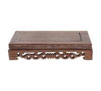 LIFKOME Rectangular Wooden Plinth 6.7X4.3 Inch Carving Base for Bonsai Plant and Handicraft Display Stand Assorted style