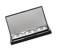 LIFKOME Refillable Empty Travel Makeup Palette with Eyeshadow Containers Portable Rectangular Matte Black Compact with Brush Slot for Eyeshadow Lipstick and Blush Samples Cosmetic Storage