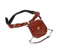 LIFKOME Renaissance Waist Pack PU Leather Belt Bag for Women Lightweight Cross Thigh Fanny Pack Pouch with Water-Resistant Viking Style Practical Medieval Costume Accessory for Halloween