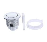 LIFKOME Replacement Toilet Flush Button for Toilet Water Tank Chrome Plated Round Pressing Valve Easy Installation Single Flush Accessory