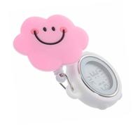 LIFKOME Retractable Digital Nurse Watch with Flexible Strap Clip, Cloud Pattern Fob Pocket Watch for Nursing Staff Medical Use