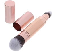 LIFKOME Retractable Dual-end Makeup Brush for Travel, Comfortable Application with Plastic and Artificial Fiber, Versatile Powder Blush and Concealer Brush for Easy Blending