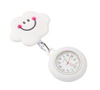 LIFKOME Retractable Nurse Watch Hanging Fob Pocket Watch Soft Silicone Case Smile Pattern Medical Nursing Exam Use
