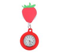 LIFKOME Retractable Nurse Watch with Clip Cartoon Design Pocket Watch for Nurses Doctors Easy to Carry Professionals Lovely Strawberry Style