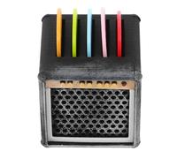 LIFKOME Retro 3d Printed Guitar Pick Holder Case with Drawer, Black Plastic Plectrum Storage Box Including Random Picks, Suitable for Bass and Ukulele Players Random Color