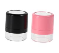 LIFKOME Reusable Dry Shampoo Powder Box 2pcs Travel Size 5g Plastic Powder Container with Sponge Applicator and Mirror for Toiletries Storage