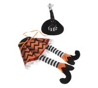 LIFKOME Reusable Halloween Witch Hat Wine Bottle Cover with Long Legs Fit for Champagne and Wine Bottles Spooky Outdoor Drink Protector for Garden Parties and Picnics Festive Halloween