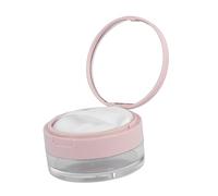 LIFKOME Reusable Loose Powder Box with Mirror and Plant Velvet Puff Compact Lightweight Makeup Powder Case for Women Portable Anti-leakage Design for Travel and Daily Use