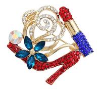 LIFKOME Rhinestone Bling High Heel Brooch Pin for Women Alloy Decorative Lapel Pin for Dresses Suits Hats Scarves Lightweight Sparkly Jewelry Accessory for Evening and Casual Wear