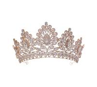 LIFKOME Rhinestone Crown Crystal Tiara Lightweight Alloy Headband with Glittering Jewels Decoration for Bride and Party Pageants Elegant Wedding Hair Accessory