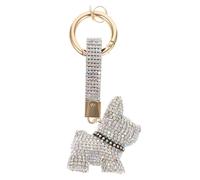 LIFKOME Rhinestone Dog Key Chain Pendant for Bags Backpacks Purses Eye-catching Decor for Dog Lovers Comfortable Touch Easy to Attach Stylish Hanging Ornament