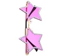 LIFKOME Rhinestone Five-pointed Star Sunglasses Cute Star Shaped Eyeglasses for Adults Party Eyewear with Frame Stylish Sun Protection for Birthday Disco Bachelorette Halloween