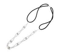 LIFKOME Rhinestone Hair Band 2pcs Set, Gold and Silver Retro Head Chain for Women, Elegant Beaded Hairband for Girls