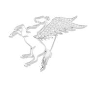 LIFKOME Rhinestone Horse Brooch Lapel Pin for Women Men Hollow Out Zodiac Animal Badge for Chinese Year Holiday Party Jewelry Accessory for Dress and Suit