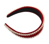 LIFKOME Rhinestone Wide Headband for Women Bling Velvet Hair Accessory Secure Comfortable Fit for Weddings Parties Daily Wear Stylish Statement Hairband