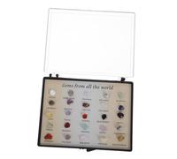 LIFKOME Rock and Mineral Specimen Collection with Transparent Acrylic Display Box Educational Geology Kit for Home and School Crystal and Gemstone for Stem Learning and Storage