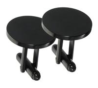 LIFKOME Round Stainless Steel Cufflinks and Studs for Men, Polished Mirror Finish Shirt Buttons, Creative Double-sided Brushed Suit Accessories for Formal Business and Wedding Use