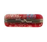 LIFKOME Royal-Style Lipstick Box Mirror Portable Floral Lipstick Storage Organizer Small Case Mirror Luxury Case for Women Makeup Purse Bag Outdoor Travel Journey