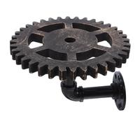 LIFKOME Rustic Steampunk Wall Mounted Floating Shelf with Vintage Industrial Pipe Design Retro Storage Rack for Bedroom American Country Style Decor