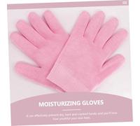 LIFKOME Safe Essential Oil Gel Moisturizing Gloves for Hands Intensive Hydration Treatment with Exfoliating Care Simple Design for Dry and Cracked Skin Suitable for Home and Salon Use Pink