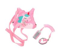 LIFKOME Safety Harness Backpack with Anti-Lost Wrist Leash and Lock, Walking Harness for Boys and, 1.5m Leash with Rainbow Horse Design, Safety Wristband for Outdoor Use