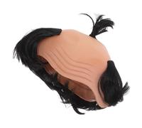 LIFKOME Samurai Periwig Bald Hairpiece for Men Cosplay Decor Knight Costume Adult Party Accessory