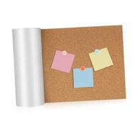 LIFKOME Self-Adhesive Cork Roll Flexible Corkboard Sheet for Pinning Photos Memos and Notes Cork Shelf Liner for Home Office DIY Decoration