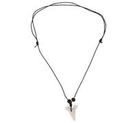 LIFKOME Sharks Tooth Necklaces Resin Pendant Necklace with Hanging Rope White Shark's Tooth Shape Exotic Unique Style Versatile and Easy to Maintain for Daily Wear