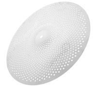 LIFKOME Silent Cymbals Mute Cymbal Warmer Crash Sound Versatile Compatibility Silver Finish for Drum Practice and Low Volume Performance