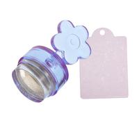 LIFKOME Silicone Nail Art Stamper with Flower Handle for Manicure Transparent Crystal Nail Stamp Kit for French Tip Art Multifunctional Stamping Tool for Women