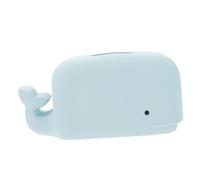 LIFKOME Silicone Tissue Box Napkin Holder with Phone Stand Light Blue Tabletop Container Soft Easy-clean Practical Household Organizer for Office Home