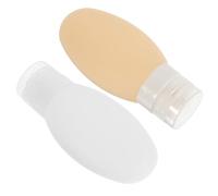 LIFKOME Silicone Travel Bottles 2 Pack 100ml Leakproof Refillable Containers for Shower Gel and Body Wash in Gym Bag