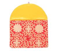LIFKOME Silk Brocade Envelopes Red Embroidery Envelope A4 Size with Knot Closure File Folder Multi-functional for Buddhist Scriptures and Greeting Cards, Gift for Chinese Customs