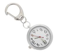 LIFKOME Silver Stainless Steel and Easy to Carry Design Nurse Pocket Watch with Luminous Hands Sturdy Clip-on Pocket Watch Suitable for Daily Work and Hospital Use for Nurses