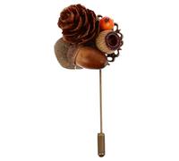 LIFKOME Simulation Berry Brooch Vintage Pinecone Brooch Creative Vintage Style Bronze and Simulated Berries Clothes Ornament Garment Accessory for Families and Friends Festival Winter