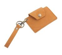 LIFKOME Small Card Holder Travel Wallet Money Cards Id Card Holder Card Wallet Bag Business Card Holders Tracker Tag Card Case Smart Wallet for Men Credit Wallet Chain Cowhide Yellow