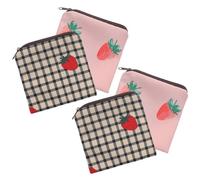 LIFKOME Small Multi-Function Period Pouch 4Pcs Polyester Zipper Storage Bags for First Period Kit and Travel Use
