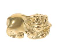 LIFKOME Solid Polished Pixiu Keychain Pendant for Home Decor DIY Brass Animal Ornament Feng Shui Wealth Amulet for Collectors and Keychain Enthusiasts