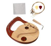 LIFKOME Solid Wood 21-string Portable Lyre Harp with Metal Strings Ancient Style Wooden Harp for Beginners and Music Lovers for Travel and Practice