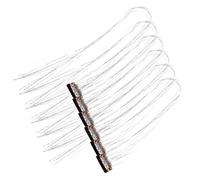 LIFKOME Sparkling Glitter Strands Can Be Restyled Silver Hair Tinsel Extensions 6pcs Easy to Use Pet Hair Accessories for Women and Girls for Masquerade and Cosplay