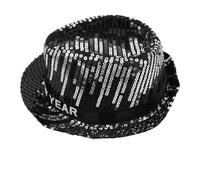 LIFKOME Sparkly Sequin Fedora Party Cowboy Hat Polyester Western Style for Year S Eve Costume Events and Family Gatherings