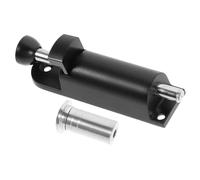 LIFKOME Spring Pin Latch Automatic Rebound Gate Drop Bolt Door Latch Lock for Sliding Revolving Doors and Windows Black Small with Easy Foot Step Unlock Function