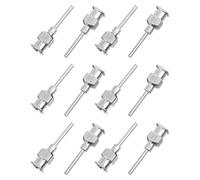 LIFKOME Stainless Steel Dispensing Precision Needle Luer Slip Tip 12Pcs Silver Blunt Tip for Lab Dispensing Tools