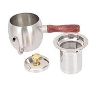 LIFKOME Stainless Steel Long Spout Coffee Pot with Wood Grain Handle Pour Cover Kettle for Hand Brewing Lightweight and Portable for Tea Parties Banquets and Outdoor Use