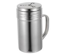 LIFKOME Stainless Steel Spice Jar with Ergonomic Handle Large Capacity Salt and Pepper Shaker for Kitchen Storage Non-Slip Condiment Container for Seasoning Organization and Easy
